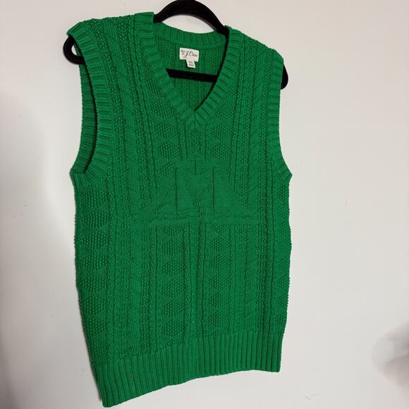 J.Crew Mens Sweater Vest XS Green Sailboat - Picture 2 of 8